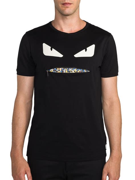 black fendi monster t-shirt|Fendi t shirts.